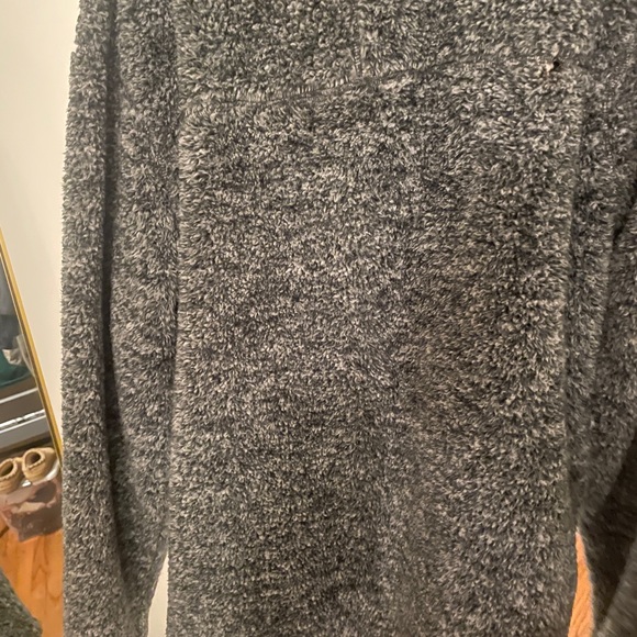 Gray Zip Up Jacket Cozy Heathered Design - Picture 3 of 3